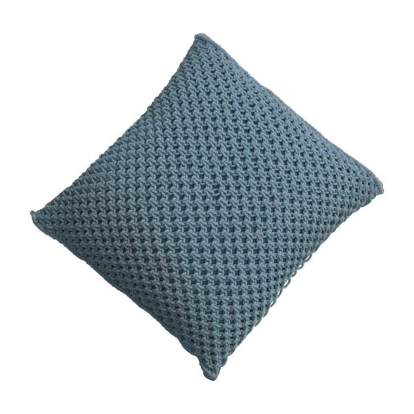 Solid Mango Wood Set of 2 Blue Myra Cushions - Image 5