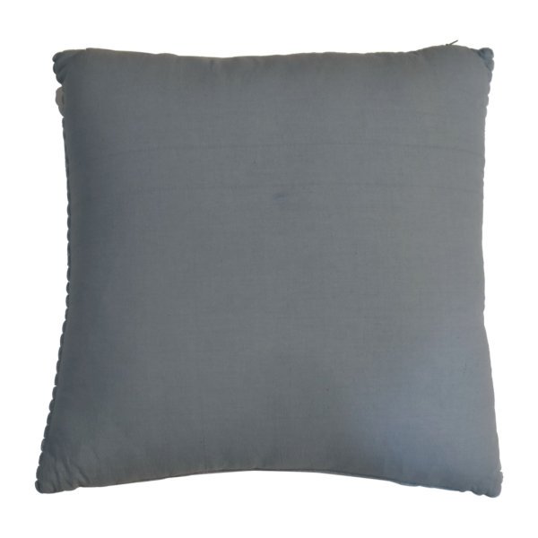 Solid Mango Wood Set of 2 Ribbed Grey Cushions - Image 7