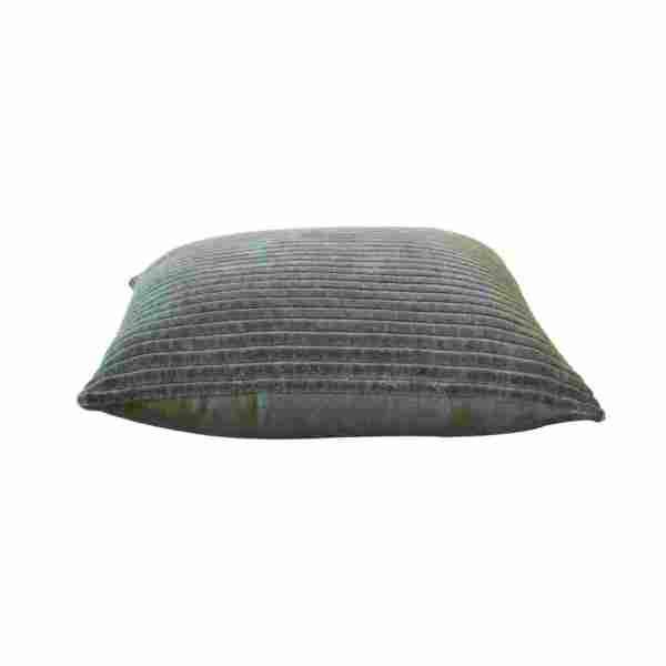 Solid Mango Wood Set of 2 Ribbed Green Cushions - Image 6