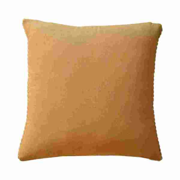 Solid Mango Wood Ribbed Mustard Cushion Set of 2 - Image 7