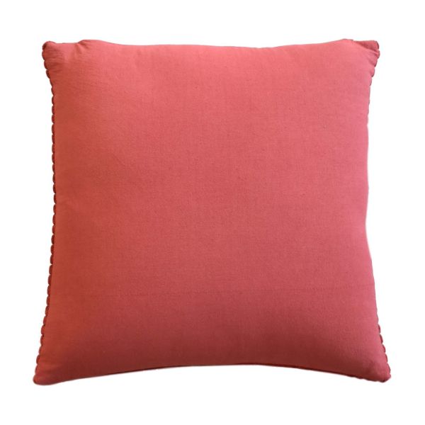 Solid Mango Wood Set of 2 Ribbed Red Cushions - Image 7