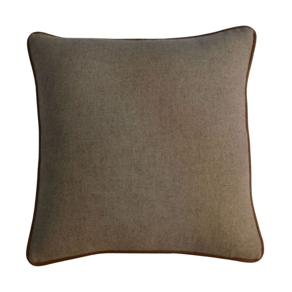 Solid Mango Wood Quin Leather Sand Cushion Set of 2 - Image 3