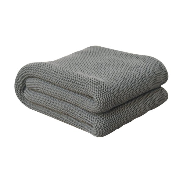Double Olive Green Knit Throw - Image 2