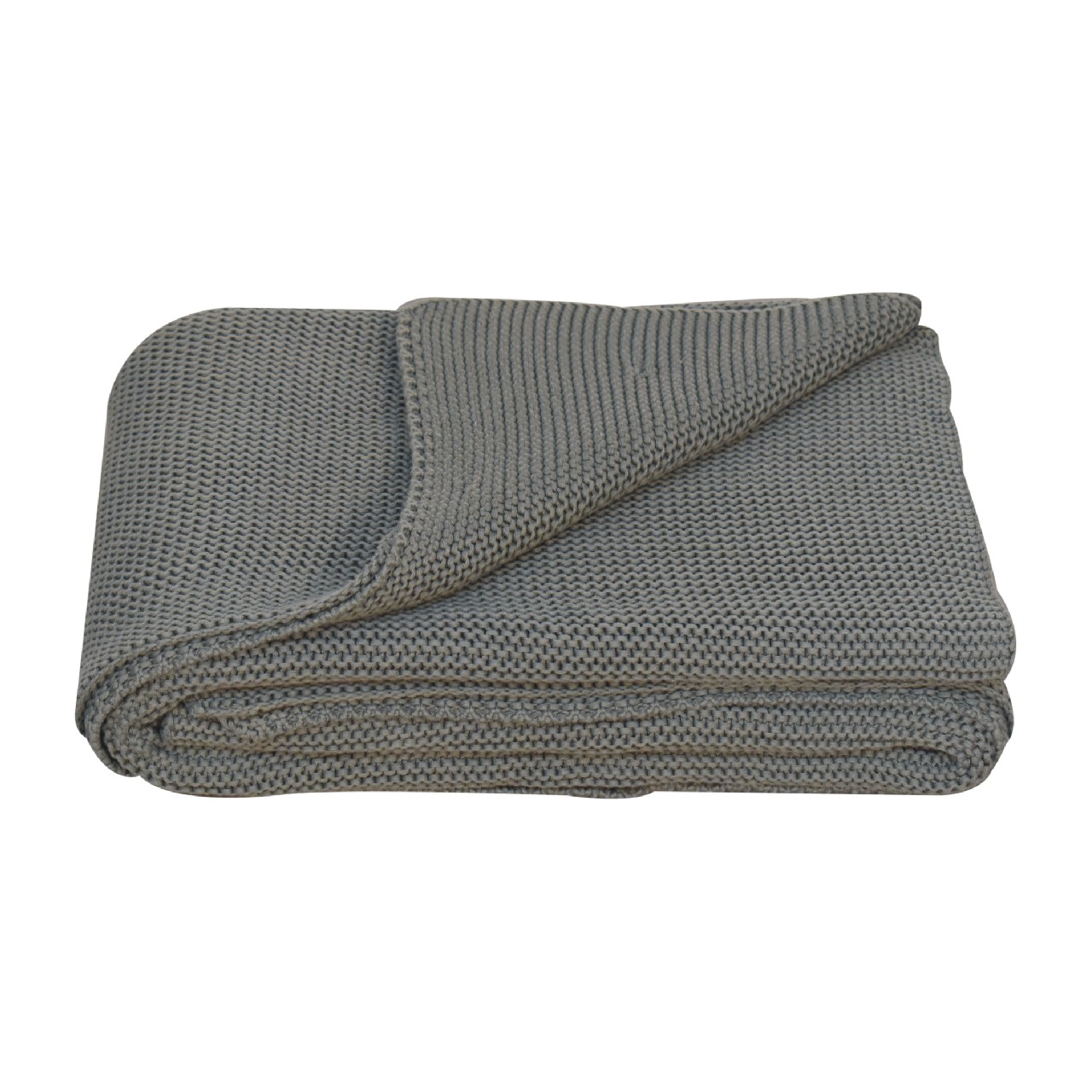 Double Olive Green Knit Throw - Image 5