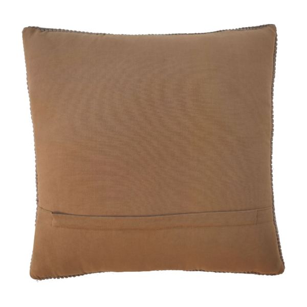 Solid Mango Wood Brown Cotton Cushion Set of 2 - Image 7