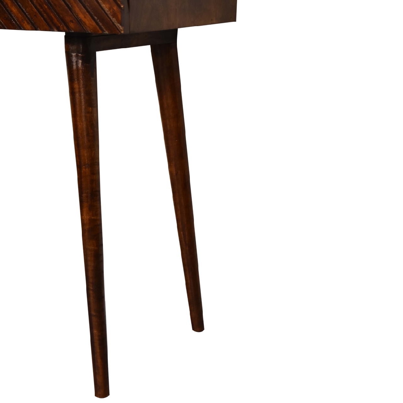 Solid Mango Wood Chestnut Finished Lille 1 Drawer 1 Slot Writing Desk - Image 7