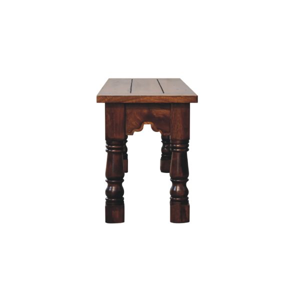 Solid Mango Wood Chestnut Finished Granary Royale Bench - Image 7