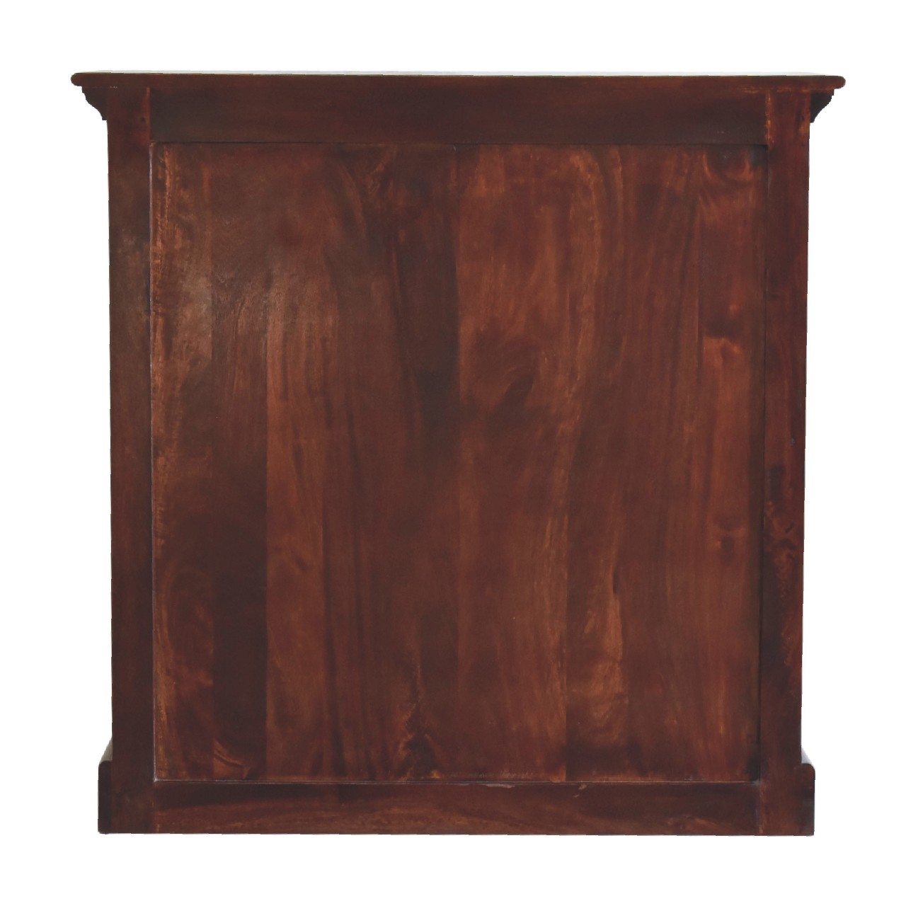Solid Mango Wood Cherry Finished 2 Glass Doors 2 Drawers Cabinet - Image 10