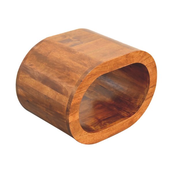 Solid Mango Chestnut Finished Wall Mounted Amaya Bedside - Image 5