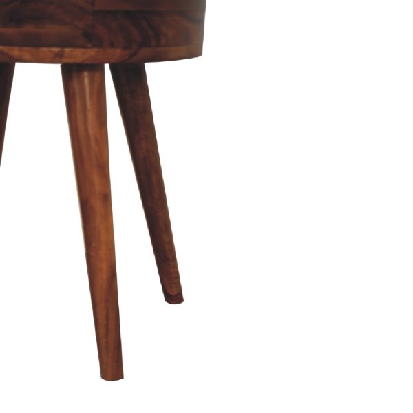 Solid Mango Wood Honey Caramel 1 Door Alina Bedside - Image 8