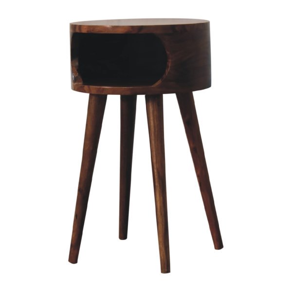 Solid Mango Wood Honey Caramel Apina Open Slot Bedside - Image 3