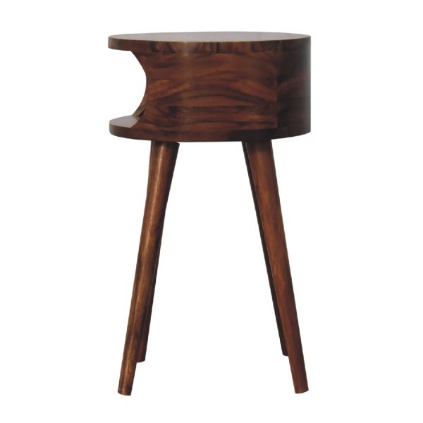 Solid Mango Wood Honey Caramel Apina Open Slot Bedside - Image 8