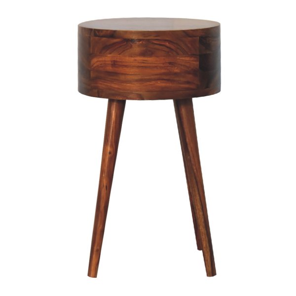 Solid Mango Wood Honey Caramel Apina Open Slot Bedside - Image 9