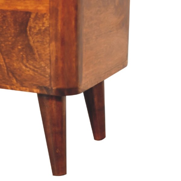Solid Chestnut Finished Mango Wood Stool - Image 8