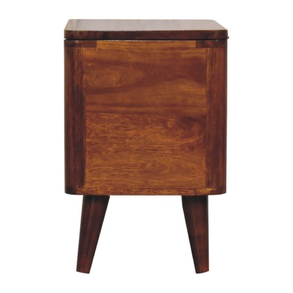 Solid Chestnut Finished Mango Wood Stool - Image 9