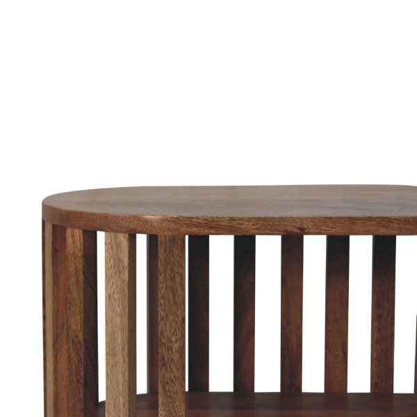 Solid Mango Wood Oak Finished Ariella Cabinet - Image 4