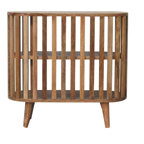 Solid Mango Wood Oak Finished Ariella Cabinet - Image 8