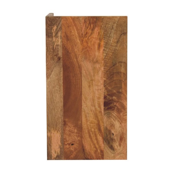 Solid Mango Wood Oak Finished Box Bedside - Image 7