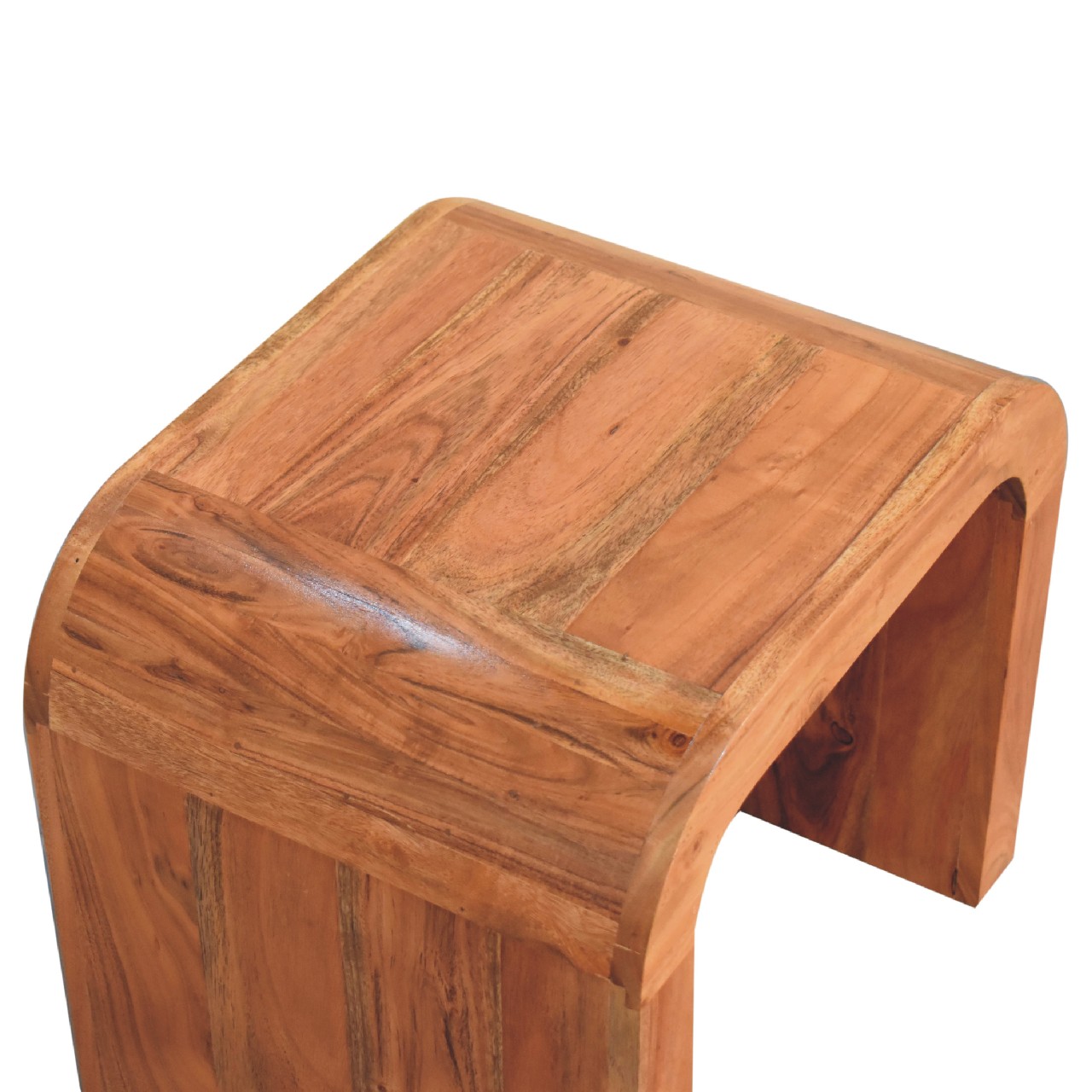Solid Mango Wood Honey Caramel Finished Acacia Darcy End Table - Image 6