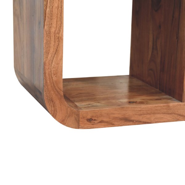 Solid Mango Wood Honey Caramel Finished Darcy Display Unit - Image 7