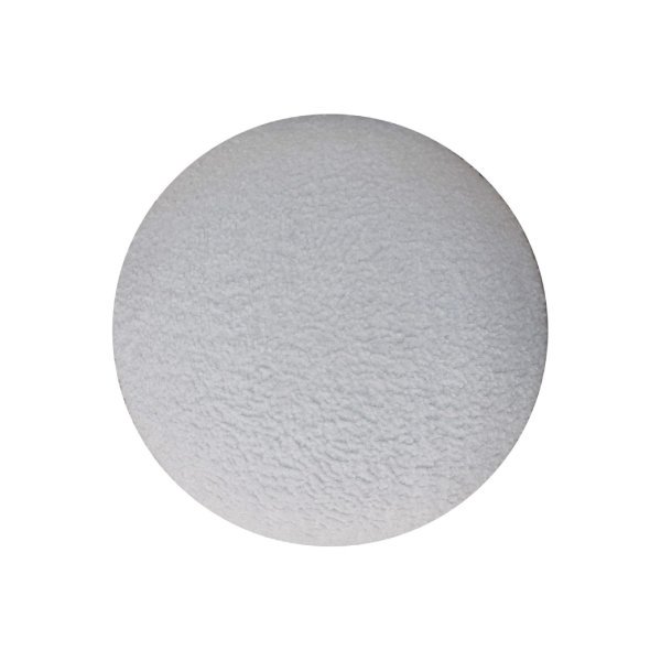 Solid Mango Wood White Boucle Mushroom Footstool - Image 5