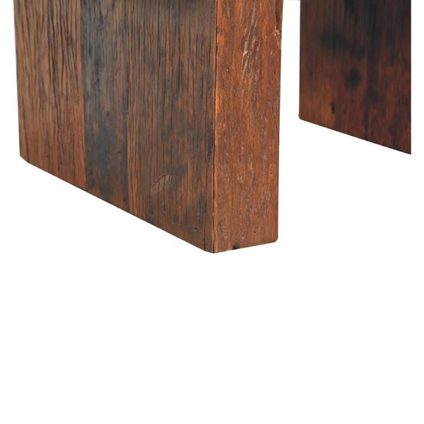 Solid Mango Wood Reclaimed Wood Chunky Coffee Table - Image 7