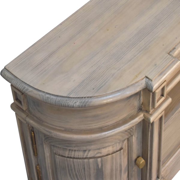 Solid Mango Wood Pine Serpentine Weathered Harmony Media Unit - Image 5