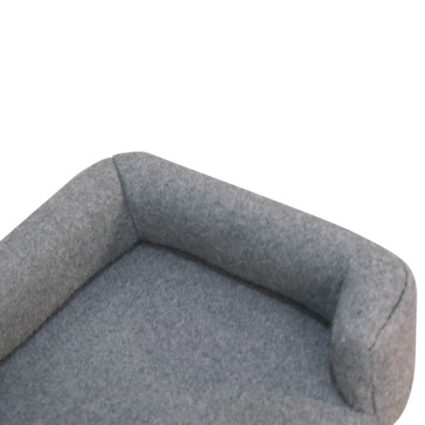 Solid Mango Wood Mini Battleship Tweed Pet Sofa Bed - Image 6