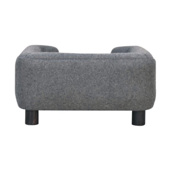 Solid Mango Wood Mini Battleship Tweed Pet Sofa Bed - Image 9