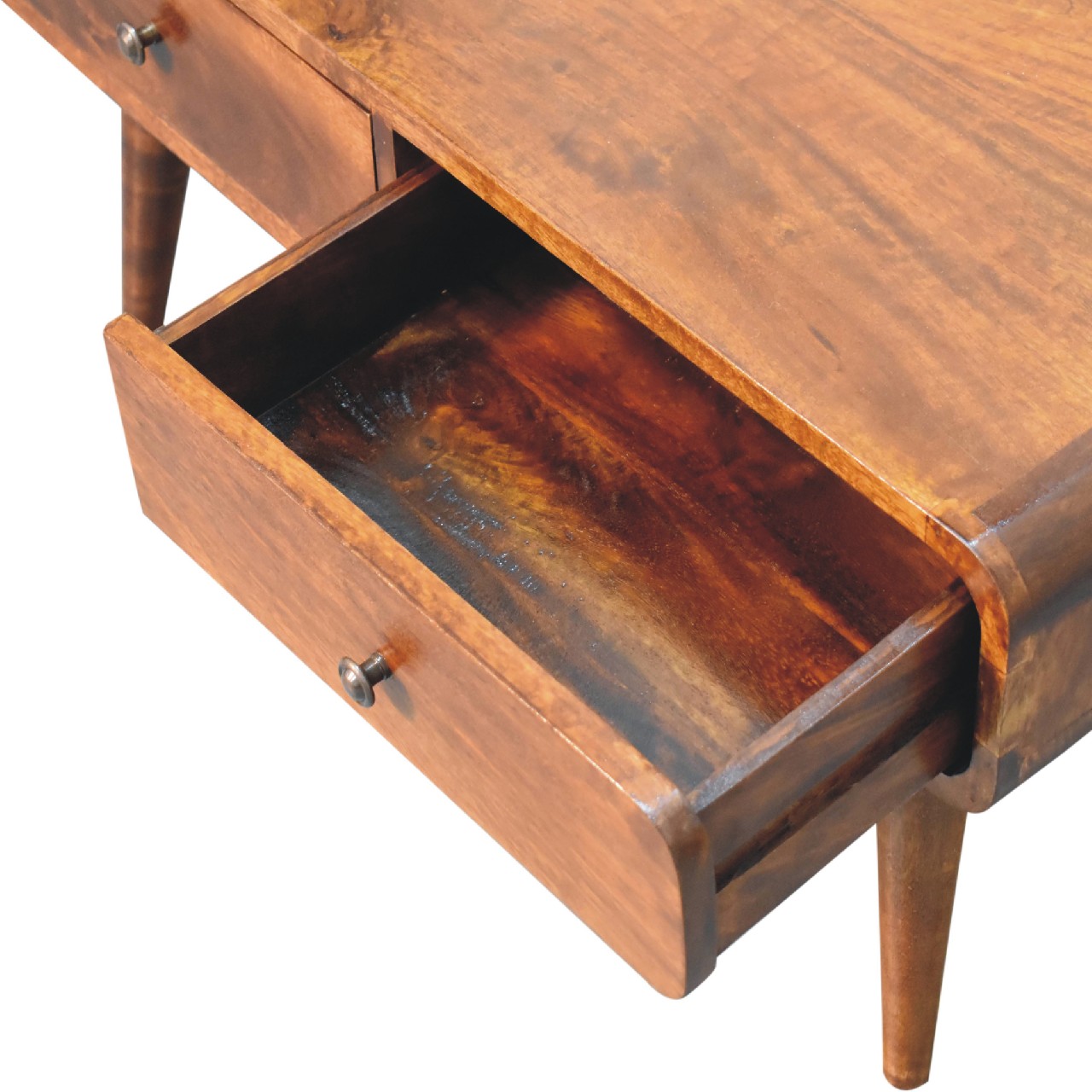 Solid Mango Wood Chestnut Finished 4 Drawer Sonata Coffee Table - Image 6