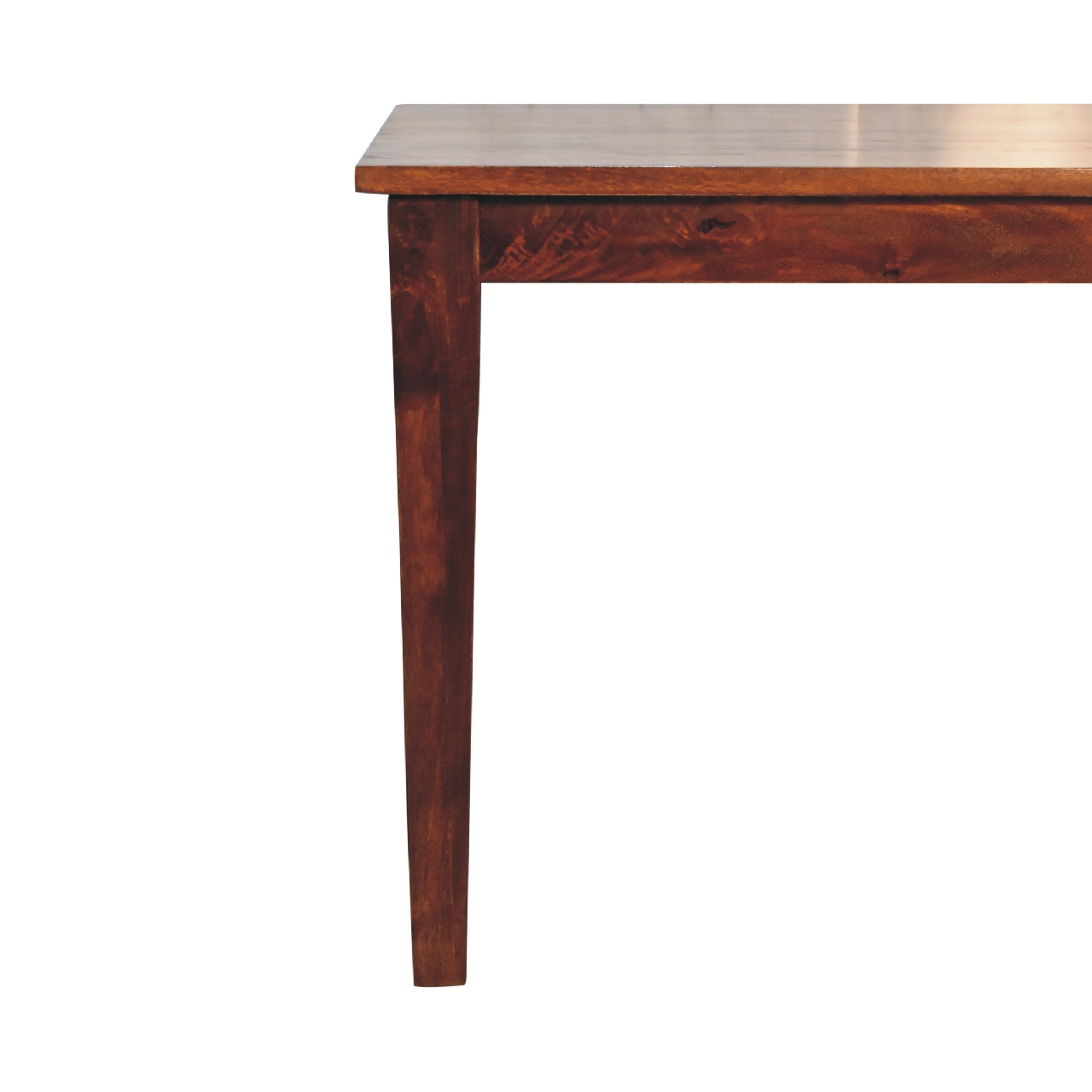 Solid Mango Wood Chestnut Finished 150cm Dining Table - Image 4