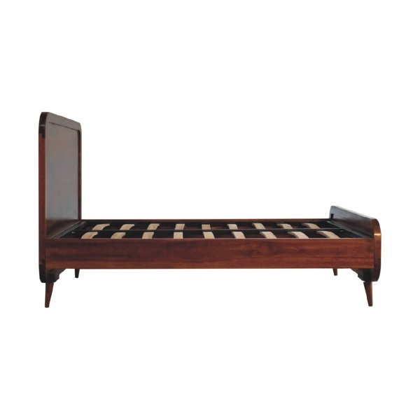 Solid Mango Wood Chestnut Finished 145cm Double Bed - Image 8