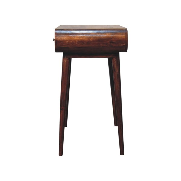 Solid Mango Wood Chestnut Finished 1 Drawer 1 Slot London Console Table - Image 8