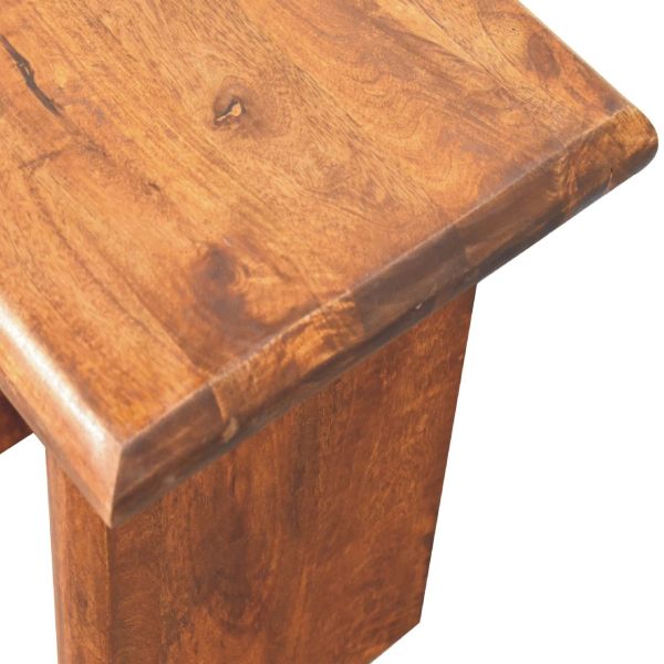 Solid Mango Wood Chestnut Finished Rio Side Table - Image 6