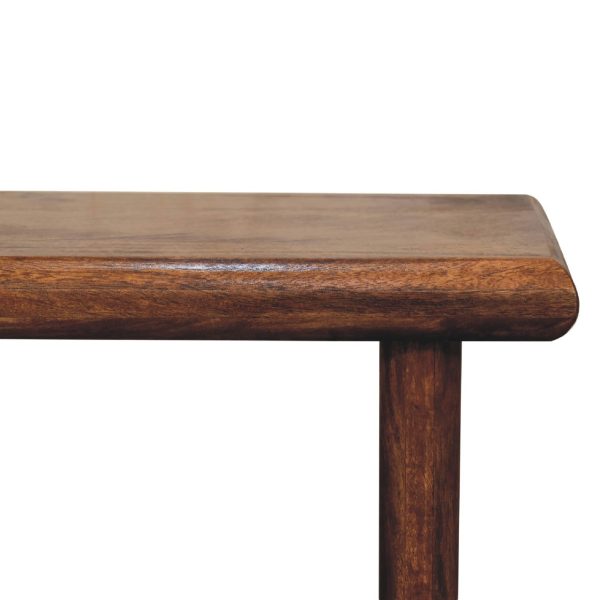 Solid Mango Wood Chestnut Finished Rio Bench - Image 4