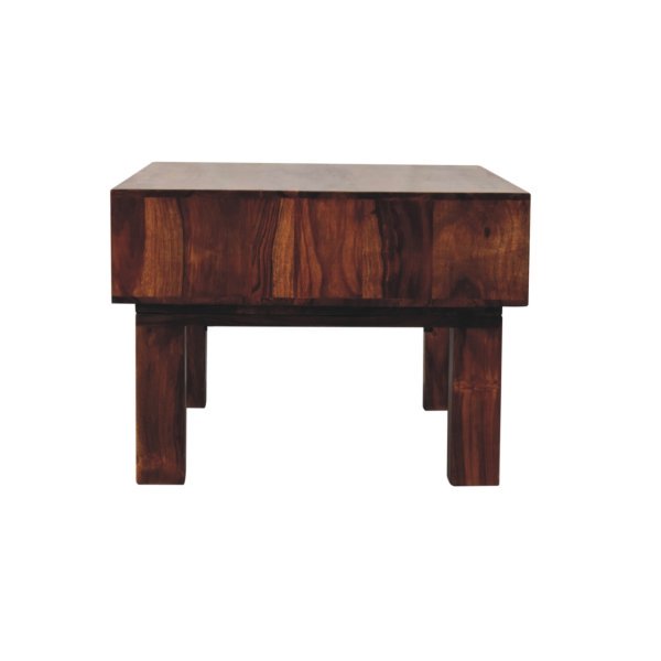 Solid Sheesham Wood Chestnut Finished 2 Drawer Tula Coffee Table - Image 8