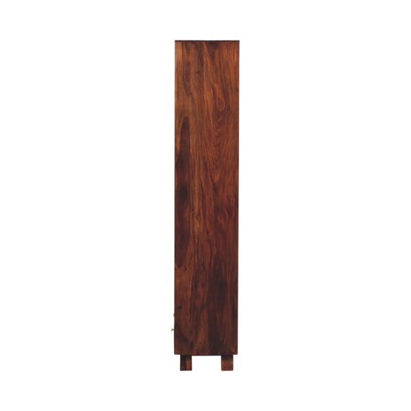 Solid Sheesham Wood Chestnut Finished 3 Shelves 2 Drawers Tula Bookcase - Image 8