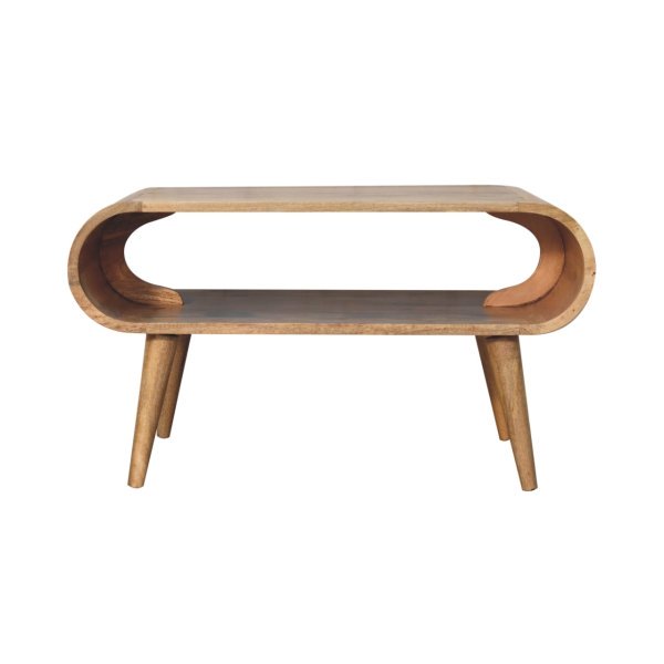 Solid Mango Wood Open Oak Finished Coffee Table