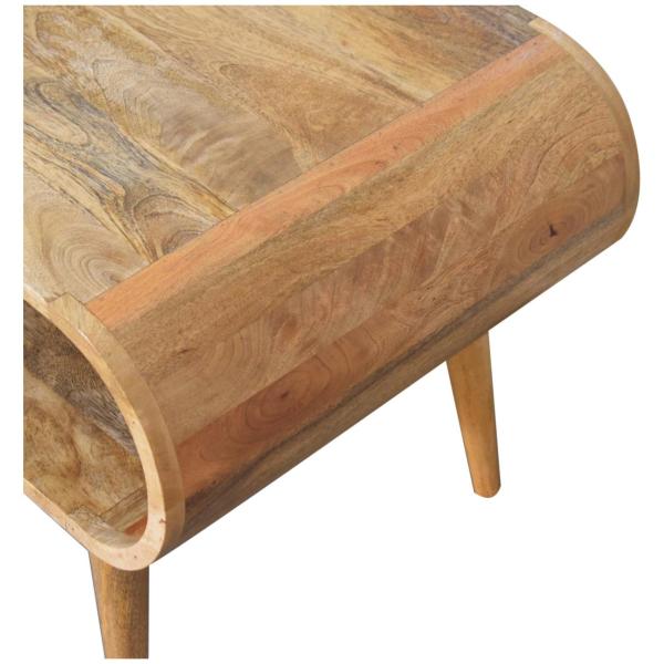 Solid Mango Wood Open Oak Finished Coffee Table - Image 5