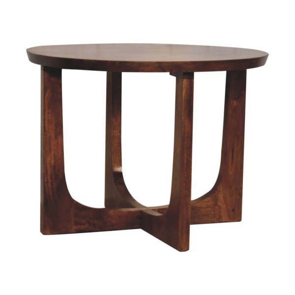 Solid Mango Wood Chestnut Finished Lulu Side Table - Image 2