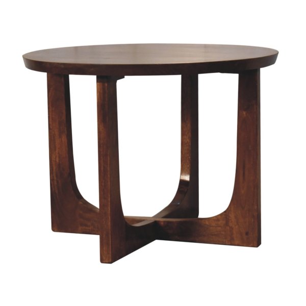 Solid Mango Wood Chestnut Finished Lulu Side Table - Image 3