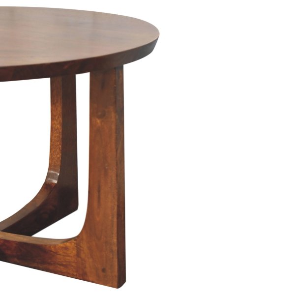 Solid Mango Wood Chestnut Finished Lulu Side Table - Image 6