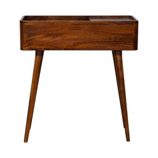 Solid Mango Wood Chestnut Finished Open-top Console Table