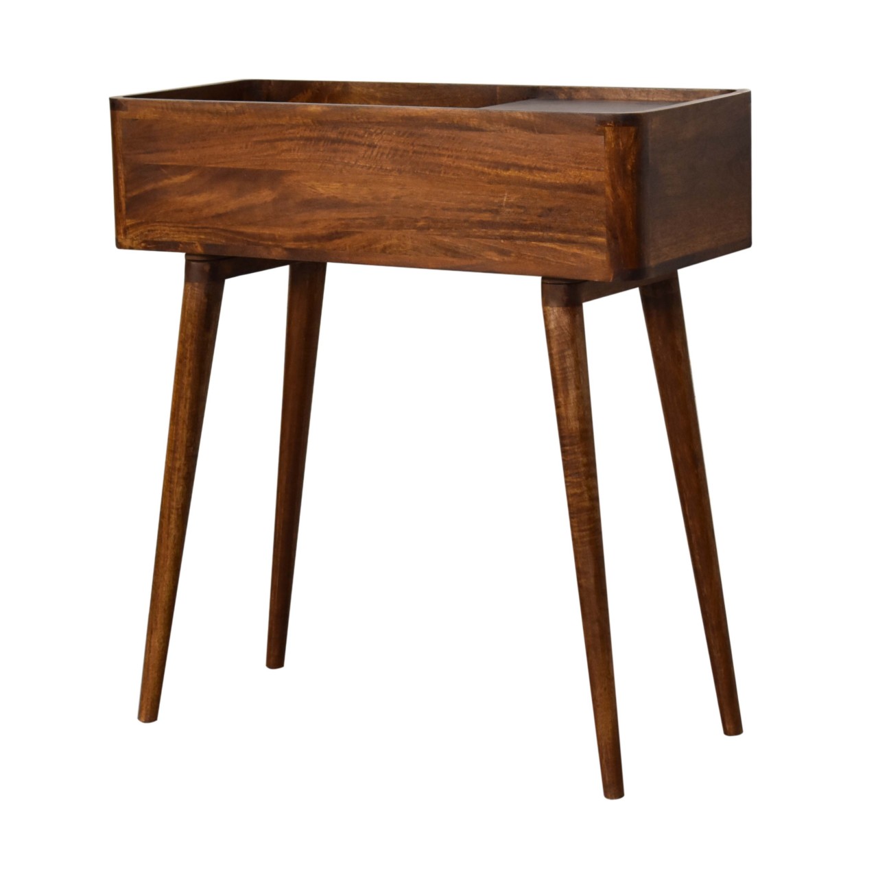 Solid Mango Wood Chestnut Finished Open-top Console Table - Image 2