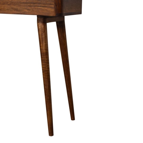 Solid Mango Wood Chestnut Finished Open-top Console Table - Image 7