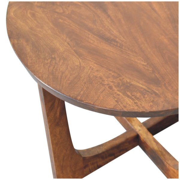 Solid Mango Wood Chestnut Finished Lulu Side Table - Image 7