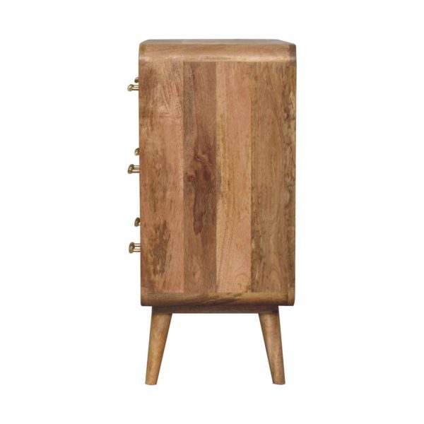 Solid Mango Wood T-bar Ridged Chest - Image 8