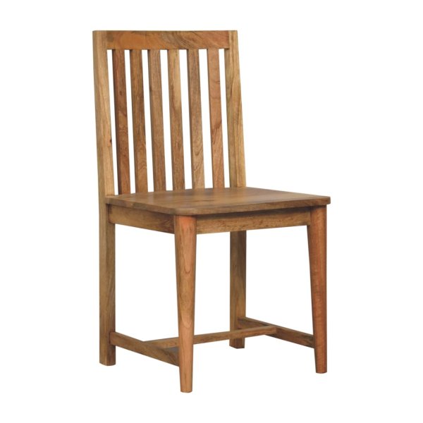 Solid Mango Wood Oak Finished Ariella Dining Chair - Image 3