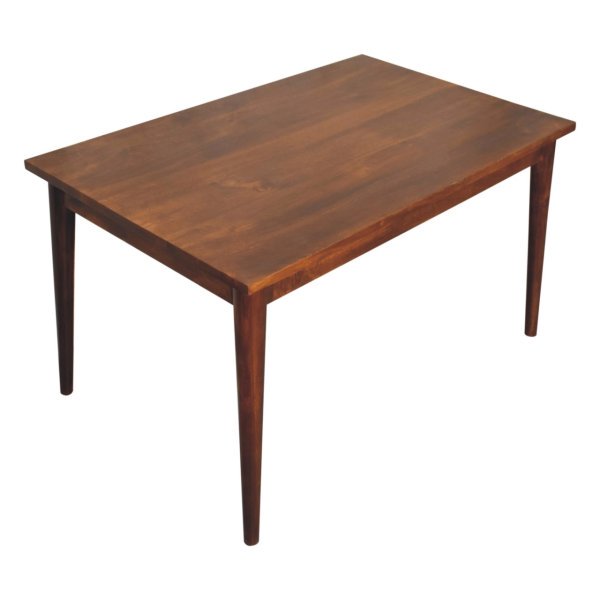 Solid Mango Wood Chestnut Finished 135cm Nordic Dining Table - Image 7
