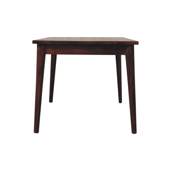 Solid Mango Wood Chestnut Finished 135cm Nordic Dining Table - Image 8